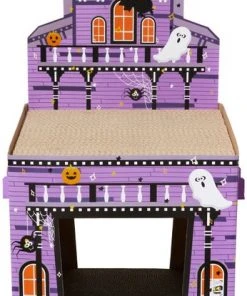 Frisco Halloween Mansion Cardboard Cat House, 2-Story -PetNest Shop 266705 PT2. SY630 V1621535885