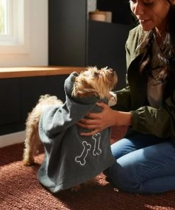 Frisco Embroidered Pawprint Microfiber Dog Bath Towel -PetNest Shop 269029 PT4. SY630 V1624553208