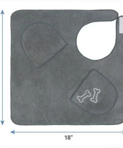 Frisco Embroidered Pawprint Microfiber Dog Bath Cape Towel -PetNest Shop 269036 PT1. SY630 V1624486082