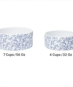 Frisco Blue Garden Non-skid Ceramic Dog Bowl -PetNest Shop 270197 PT5. SY630 V1620913360