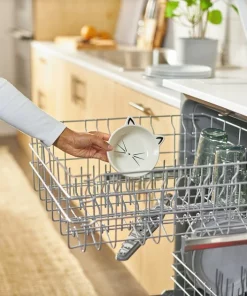 Frisco Cat Face Non-skid Ceramic Dog Bowl, White, 1.25 Cups -PetNest Shop 270229 PT6. SY630 V1627669581