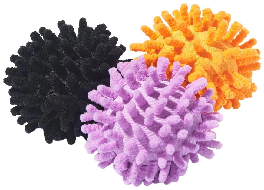 Frisco Halloween Moppy Ball Cat Toy with Catnip, 3 count 3 Frisco Halloween Moppy Ball Cat Toy with Catnip, 3 count