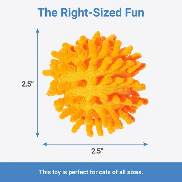 Frisco Halloween Moppy Ball Cat Toy with Catnip, 3 count 4 Frisco Halloween Moppy Ball Cat Toy with Catnip, 3 count - Image 2