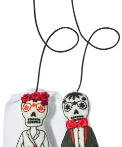 Frisco Sugar Skull Bride & Groom Bouncy Cat Toy with Catnip, 2 count
