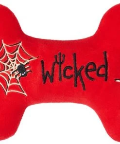Frisco Wicked Cute Bone Reversible Plush Squeaky Dog Toy -PetNest Shop 270357 PT2. SY630 V1624072352