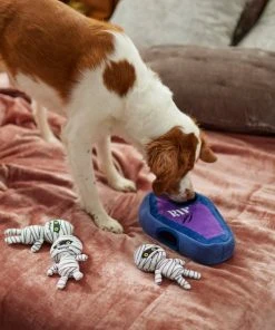 Frisco Halloween Mummy & Coffin Hide & Seek Puzzle Plush Squeaky Dog Toy -PetNest Shop 270365 PT3. SY630 V1624817620