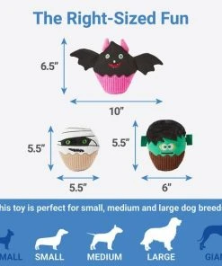 Frisco Cupcakes Plush Squeaky Dog Toy, 3 count -PetNest Shop 270367 PT1. SY630 V1626355569