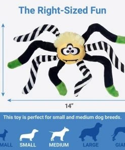 Frisco Spider Plush Squeaky Dog Toy 6 Frisco Spider Plush Squeaky Dog Toy -PetNest Shop 270379 PT1. SY630 V1626284487