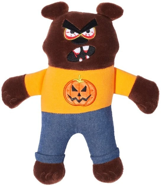 Frisco Halloween Good Bear, Bad Bear Reversible Plush Squeaky Dog Toy 5 Frisco Halloween Good Bear, Bad Bear Reversible Plush Squeaky Dog Toy - Image 3
