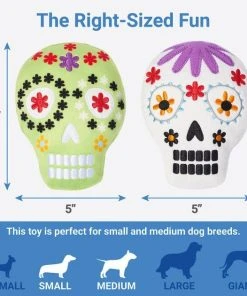 Frisco Sugar Skull Plush Squeaky Dog Toy -PetNest Shop 270443 PT1. SY630 V1626284173