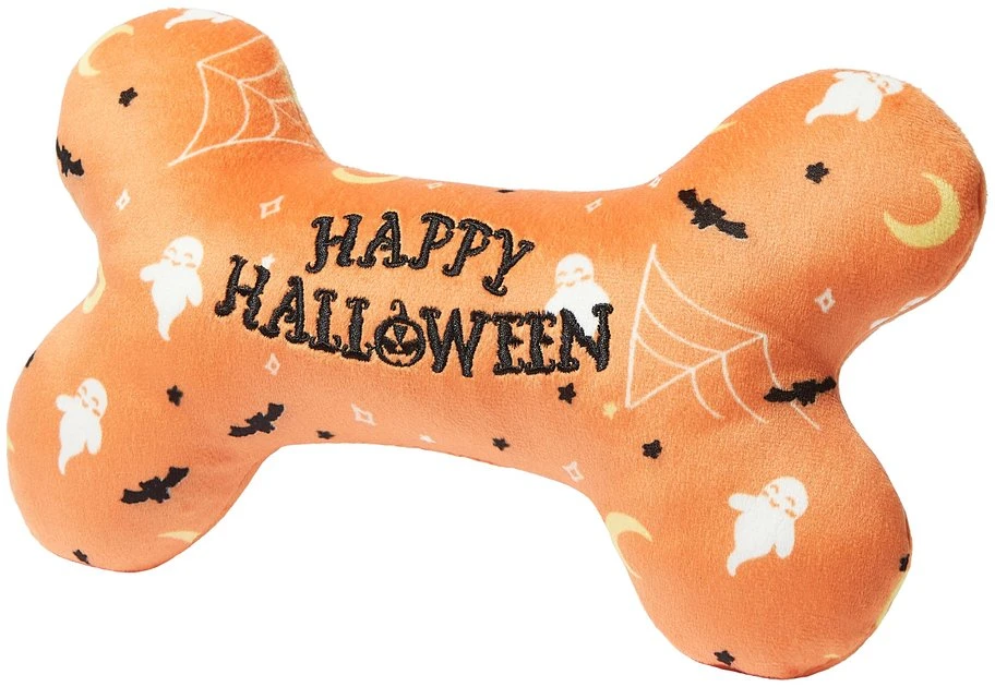 Frisco Halloween All the Ghouls Love Me Bone Reversible Plush Squeaky Dog Toy 3 Frisco Halloween All the Ghouls Love Me Bone Reversible Plush Squeaky Dog Toy