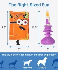 Frisco Halloween Monster Book & Candle Plush Squeaky Dog Toy, 2 count 6 Frisco Halloween Monster Book & Candle Plush Squeaky Dog Toy, 2 count -PetNest Shop 270456 PT1. SY630 V1626284188