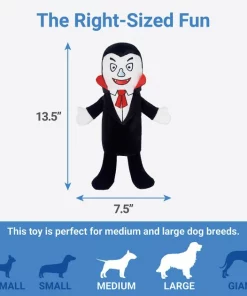 Frisco Vampire Bottle Cruncher Plush Squeaky Dog Toy -PetNest Shop 270478 PT1. SY630 V1626284175