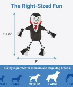 Frisco Vampire Plush with Rope Squeaky Dog Toy -PetNest Shop 270480 PT1. SY630 V1626284486