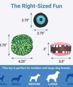 Frisco Halloween Zombie Hide and Seek Puzzle Plush Squeaky Dog Toy -PetNest Shop 270482 PT2. SY630 V1626285076