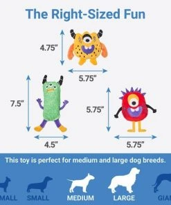 Frisco Monsters Under the Bed Hide & Seek Puzzle Plush Squeaky Dog Toy -PetNest Shop 270486 PT2. SY630 V1626285066