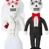 Frisco Sugar Skull Bride & Groom Plush Squeaky Dog Toy, 2 count -PetNest Shop 270498 MAIN. SY630 V1624071460