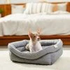 Frisco Chambray Double Bolster Cat & Dog Bed -PetNest Shop 270903 MAIN. SY630 V1626882051