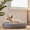 Frisco Chambray Oval Bolster Cat & Dog Bed 2 Frisco Chambray Oval Bolster Cat & Dog Bed -PetNest Shop 270921 MAIN. SY630 V1626881965