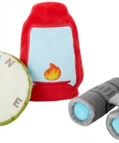 Frisco Camping Compass & Lantern Plush Cat Toy with Catnip, 2 count