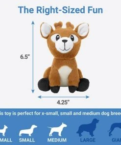 Frisco Camping Deer Plush Squeaky Dog Toy -PetNest Shop 270997 PT1. SY630 V1626368469