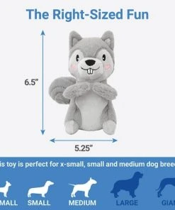 Frisco Camping Squirrel Plush Squeaky Dog Toy -PetNest Shop 271001 PT1. SY630 V1626368503