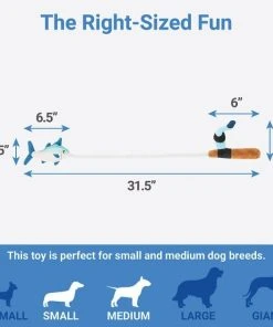 Frisco Camping Fishing Rod Plush with Rope Squeaky Dog Toy -PetNest Shop 271015 PT1. SY630 V1626704763