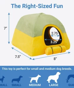 Frisco Camping Tent Hide & Seek Plush Squeaky Dog Toy -PetNest Shop 271024 PT1. SY630 V1626368472