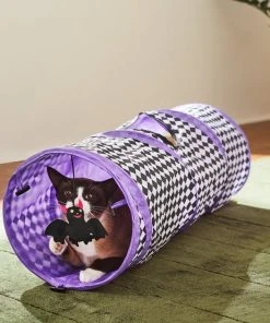 Frisco Halloween Checkered Foldable Play Tunnel Cat Toy with Catnip -PetNest Shop 271304 PT3. SY630 V1624817226