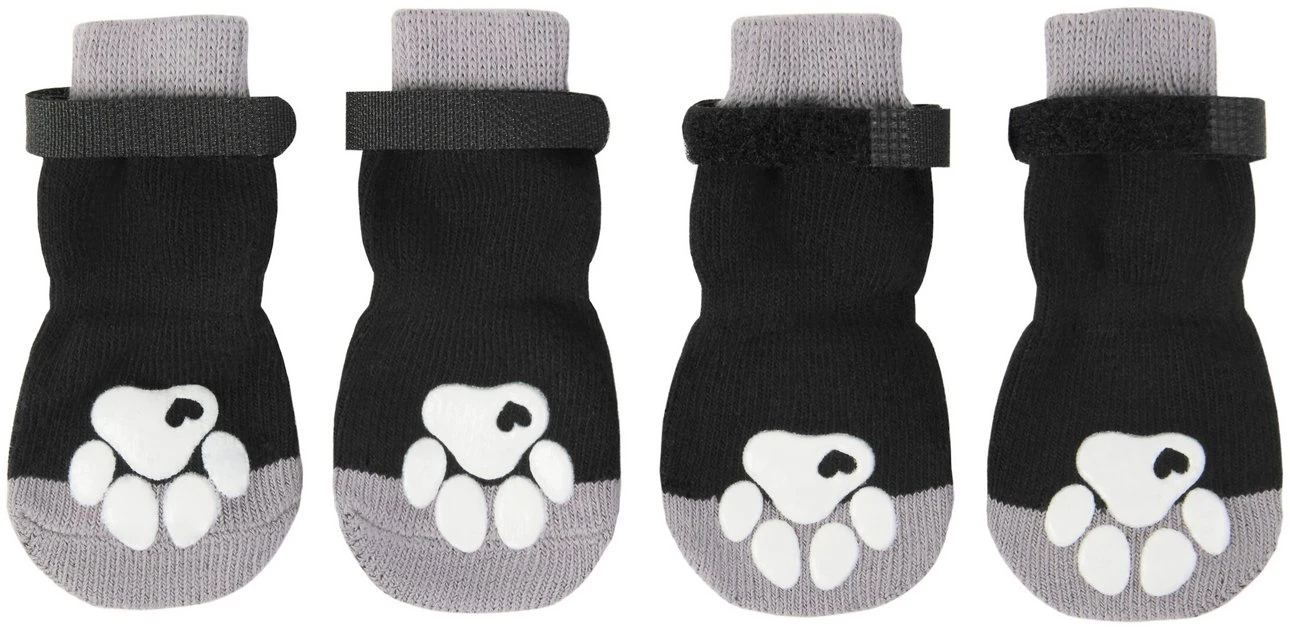 Frisco Non-Skid Dog Socks, Black 3 Frisco Non-Skid Dog Socks, Black