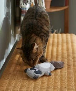 Frisco Camping Raccoon Kicker Cat Toy with Catnip -PetNest Shop 276766 PT3. SY630 V1625008987