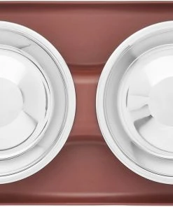 Frisco Double Stainless Steel Dog & Cat Bowl with Silicone Mat -PetNest Shop 277551 PT4. SY630 V1627935079