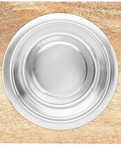 Frisco Dark Wooden Triple Elevated Stainless Steel Dog & Cat Bowl -PetNest Shop 277570 PT4. SY630 V1627935376