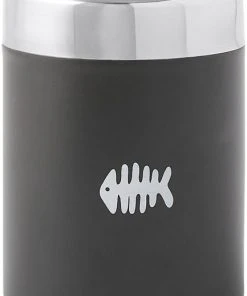 Frisco Fish Bone Print Stainless Steel Storage Canister