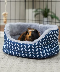 Frisco Small Pet Herringbone Plush Round Cuddler
