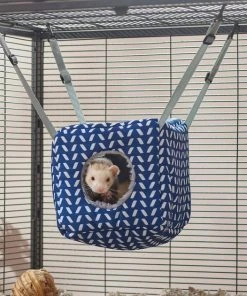 Frisco Small Pet Herringbone Plush Hanging Cube