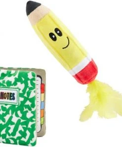 Frisco Notebook & Pencil Plush Cat Toy with Catnip, 2 count
