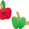 Frisco Teacher's Apple Plush Cat Toy with Catnip, 2 count -PetNest Shop 279415 MAIN. SY630 V1628191204