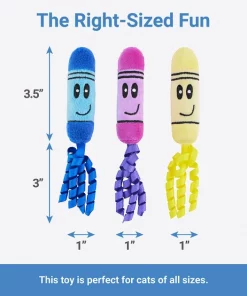 Frisco Crayon Plush Kicker Cat Toy with Catnip -PetNest Shop 279417 PT1. SY630 V1629824767