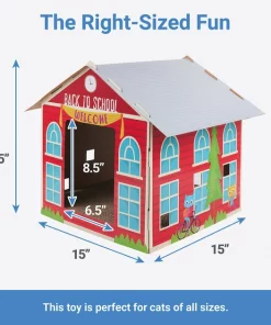 Frisco School House Cardboard Cat Toy -PetNest Shop 279833 PT1. SY630 V1629824189