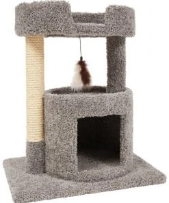 Frisco 27-in Real Carpet Cat Tree with Condo and Oval Perch -PetNest Shop 282745 PT4. SY630 V1621949318