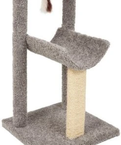 Frisco 40-in Real Carpet Tri-post Cat Tree, Gray -PetNest Shop 282753 PT4. SY630 V1621949242