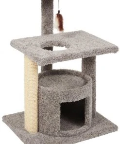 Frisco 42-in Real Carpet Cat Tree with Condo, Grey -PetNest Shop 282755 PT4. SY630 V1621949342