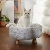 Frisco Eyelash Fur Round Elevated Cat Bed 2 Frisco Eyelash Fur Round Elevated Cat Bed -PetNest Shop 285212 MAIN. SY630 V1625009298