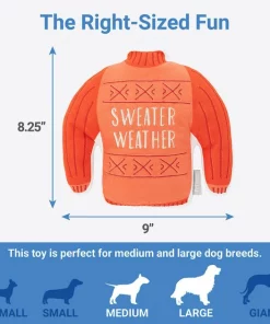 Frisco Sweater Weather Flat Plush Squeaky Dog Toy -PetNest Shop 285635 PT1. SY630 V1636990883