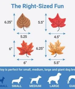 Frisco Fall Leaves Plush Squeaky Dog Toy, 4 count -PetNest Shop 285637 PT1. SY630 V1636990886