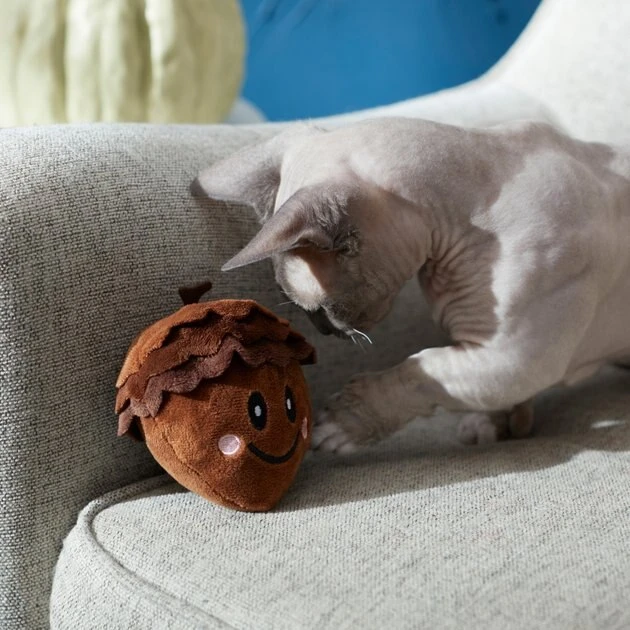 Frisco Fall Acorn Plush Cat Toy with Catnip 5 Frisco Fall Acorn Plush Cat Toy with Catnip - Image 3