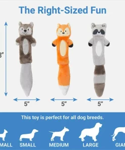 Frisco Forest Friends Stuffing-Free Skinny Plush Squeaky Dog Toy -PetNest Shop 286571 PT1. SY630 V1635183379