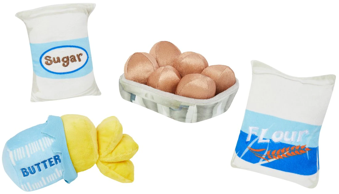 Frisco Baking Ingredients Plush Squeaky Dog Toy, 4 count 3 Frisco Baking Ingredients Plush Squeaky Dog Toy, 4 count