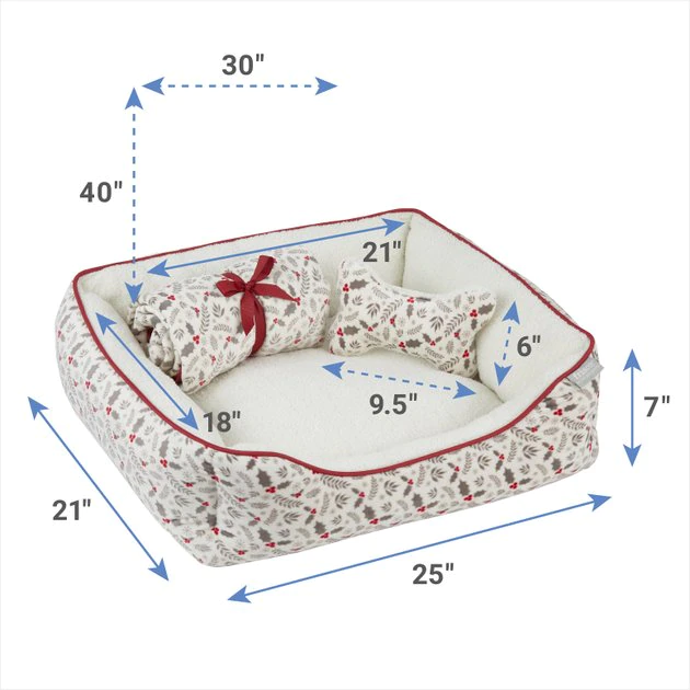 Frisco Holiberry Dog & Cat Bed & Gift Set 4 Frisco Holiberry Dog & Cat Bed & Gift Set - Image 2